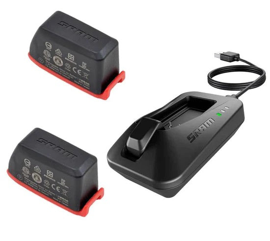CARICA BATTERIE SRAM E-TAP AXS + 2 BATTERIE