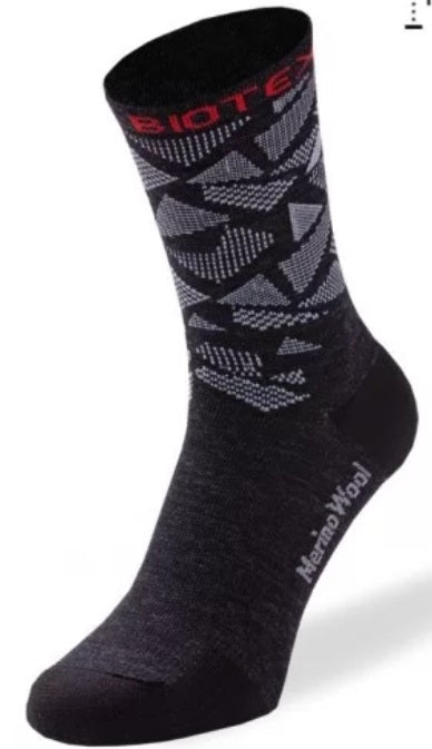 CALZINI BIOTEX MERINO NERO/BIANCO