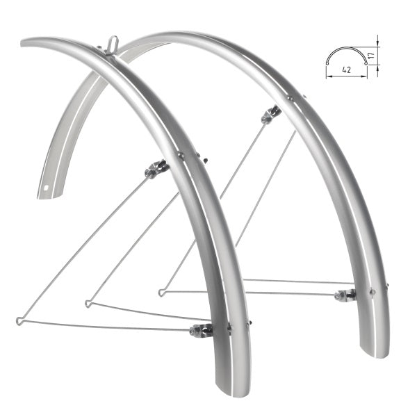 PARAFANGHI WAG POLICARBONATO 28x42mm ARGENTO