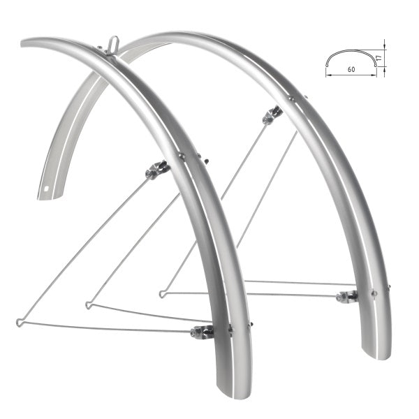 PARAFANGHI WAG POLICARBONATO 26x60mm ARGENTO