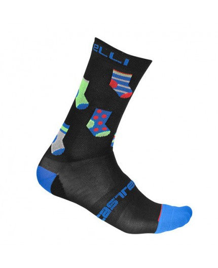 CALZINI CASTELLI PAZZO 18 NERO