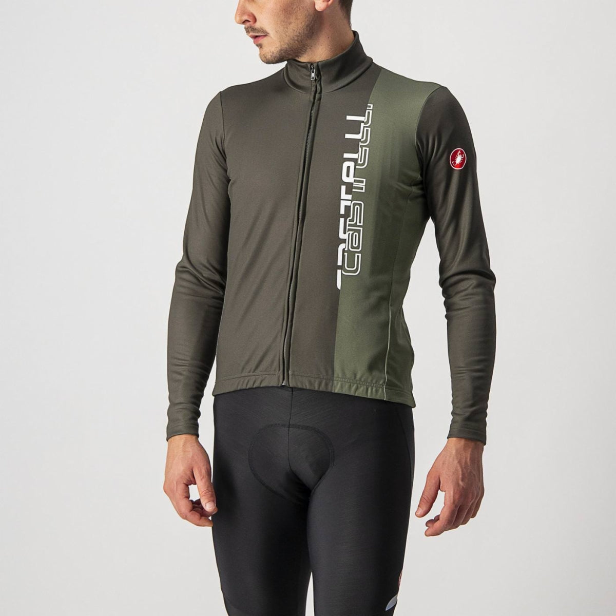 MAGLIA CASTELLI M/L TRAGUARDO FZ MILITARY/OLIVE GREEN