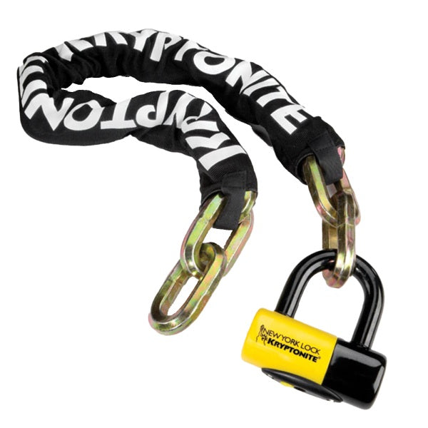 CATENA KRYPTONITE NEW YORK FAHGETTABOUDIT 1410 E LUCCHETTO NEW YORK - NERO GIALLO