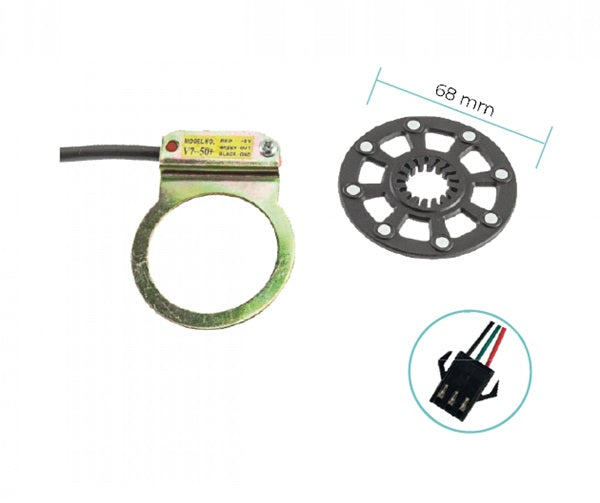SENSORE PEDALATA ASSISTITA E-BIKE 8 MAGNETI