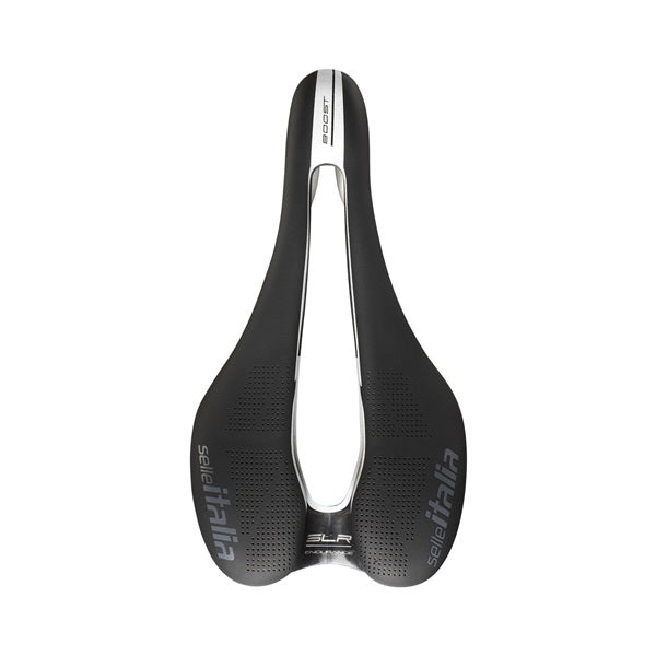 SELLA SELLE ITALIA SLR BOOST SUPERFLOW ENDURANCE S TELAIO IN TI 316 FIBRA-TEK NERA