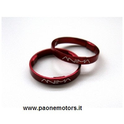 KIT SPESSORI ANIMA IN ERGAL ALLEGGERITI 1-1/8 - 5MM ANODIZZATI ROSSO