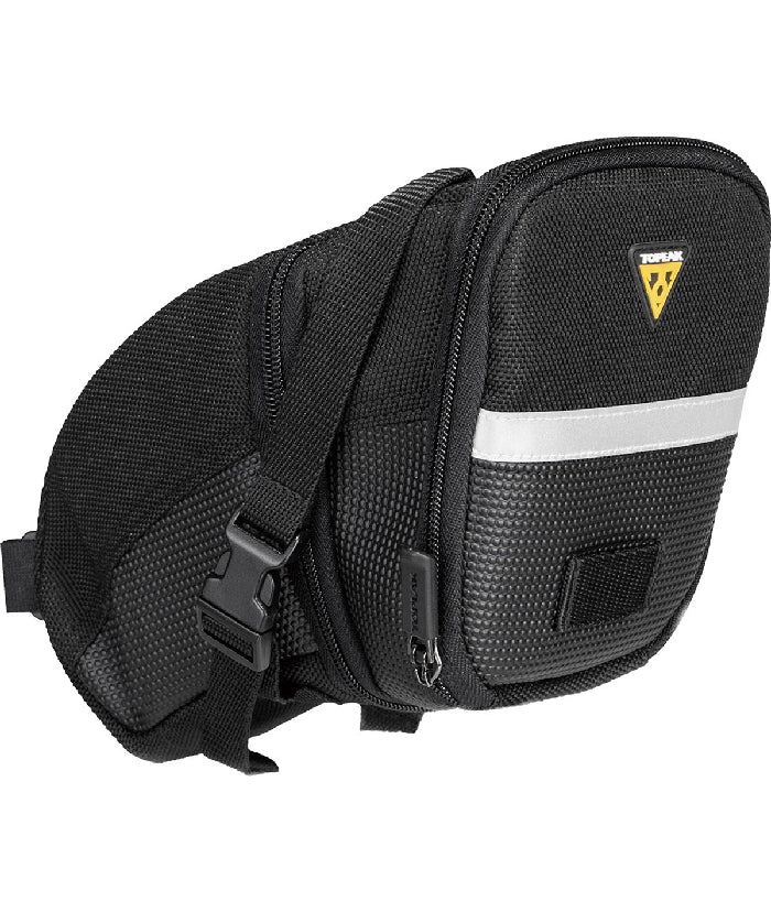 BORSELLO SOTTOSELLA TOPEAK AERO WEDGE PACK LARGE (1,48-1,97 L) CON CINTURINO IN VELCRO ## Topeak