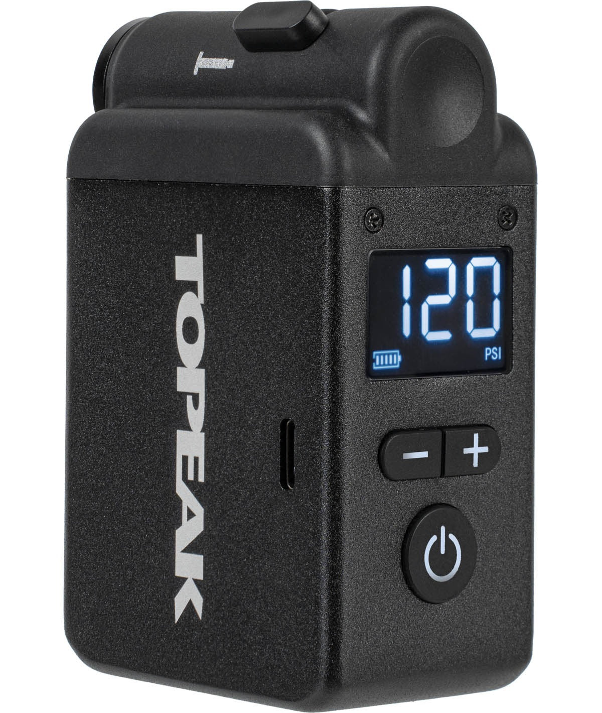 MINI POMPA ELETTRICA TOPEAX E-BOOSTER CON MANOMETRO DIGITALE INTEGRATO 8 BAR/120 PSI ## Topeak