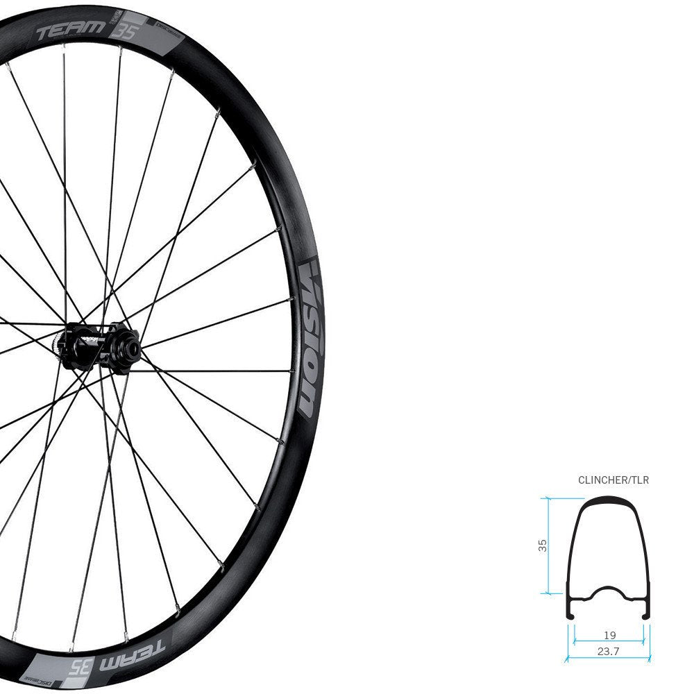 RUOTE VISION TEAM 35 DB COPERTONCINO CENTER LOCK HG 11V GRAY B2 OEM