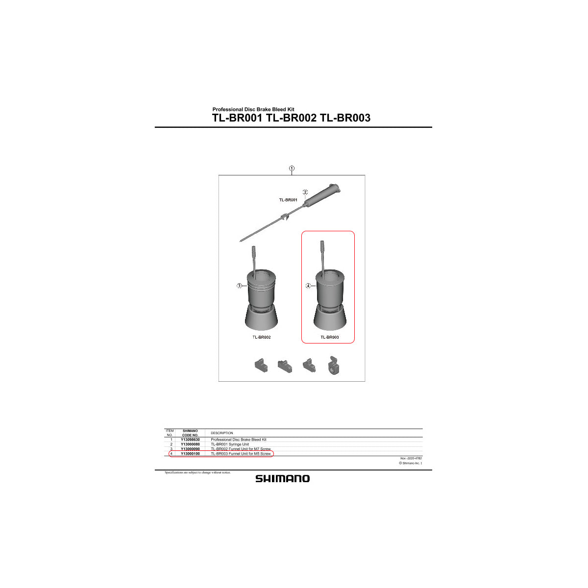IMBUTO PER LEVA FRENO SHIMANO
TL-BR003
