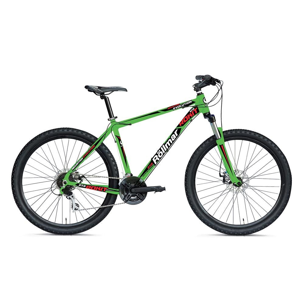 BICICLETTA ROLLMAR 24 ROKIT 21V ACCIAIO VERDE ROSSO