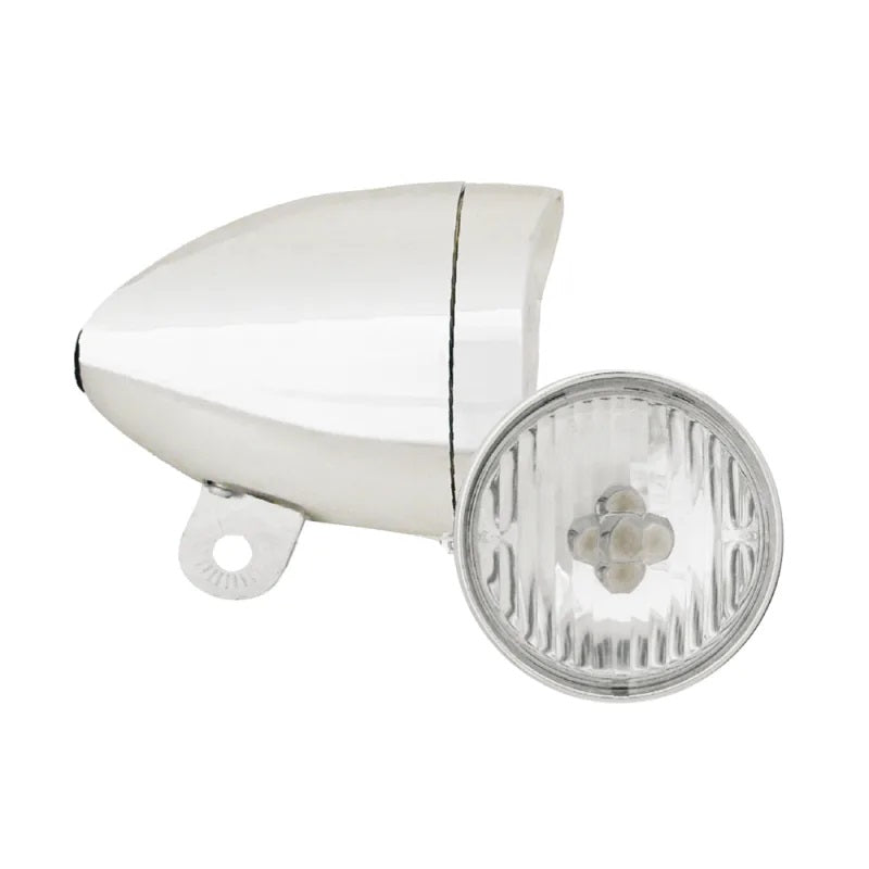 FANALE MVTEK ANTERIORE A BATTERIA VINTAGE 5 LED PLASTICA ARGENTO