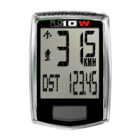 CICLOCOMPUTER ECHOWELL U10 10 FUNZIONI NERO WIRELESS