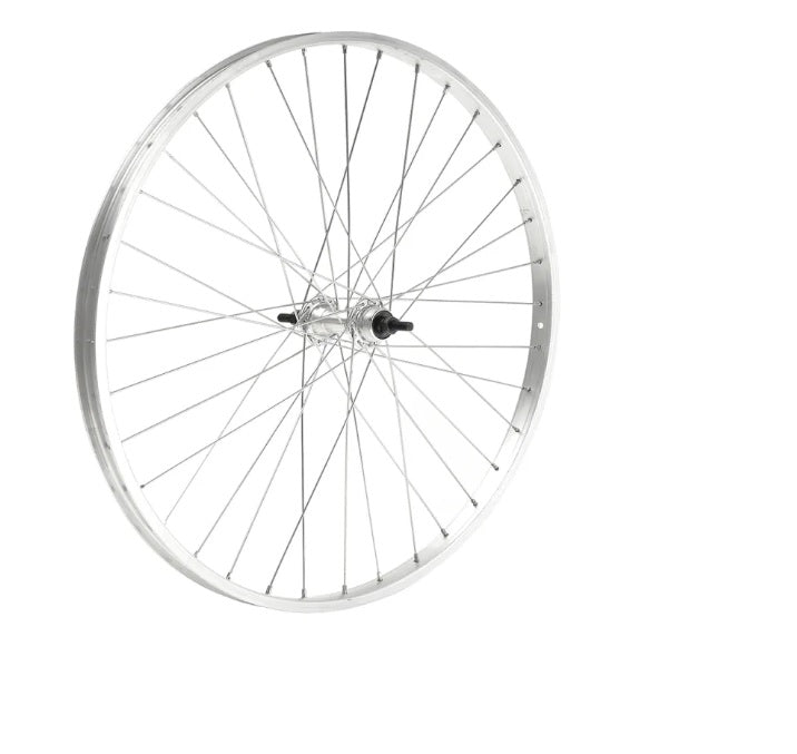 RUOTA POSTERIORE MVTEK 24x1.75 MOZZO IN ACCIAIO SU SFERE CON DADO 6/7V