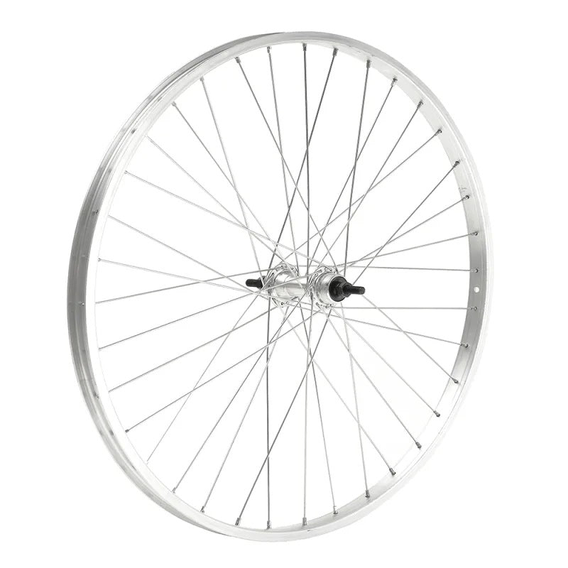 RUOTA ANTERIORE MVTEK 26x1.75 MOZZO IN ACCIAIO SU SFERE CON DADO