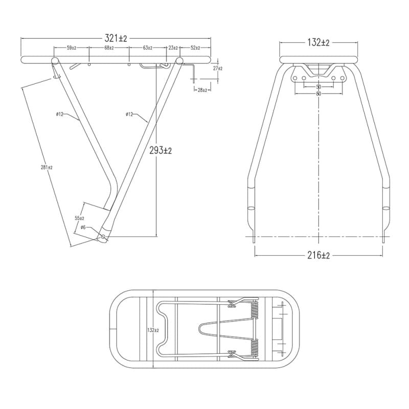 PORTAPACCO MWTEK CICLO POSTERIORE FAT 20 ATTACCO LATERALE/CENTRALE NERO OPACO