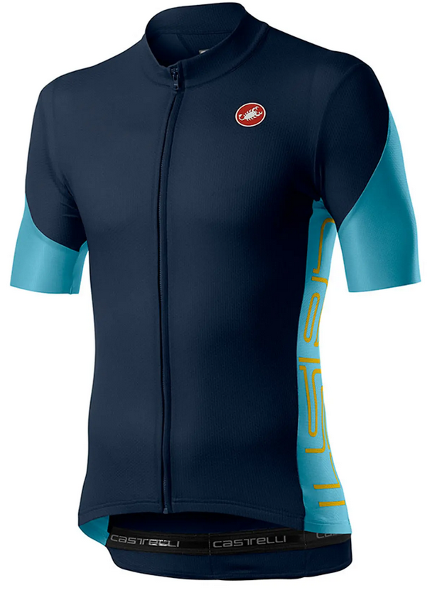 MAGLIA CASTELLI ENTRATA M/C V BLU-CELESTE