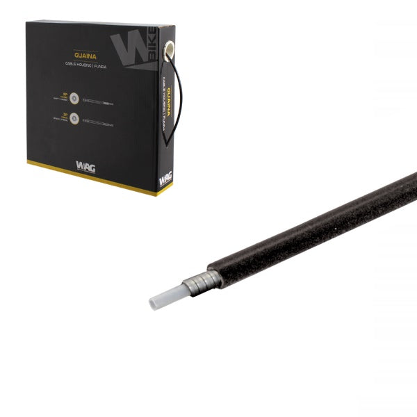 GUAINA FRENO WAG A FILO PIATTO CON INSERTO IN TEFLON ø 5mm NERO
