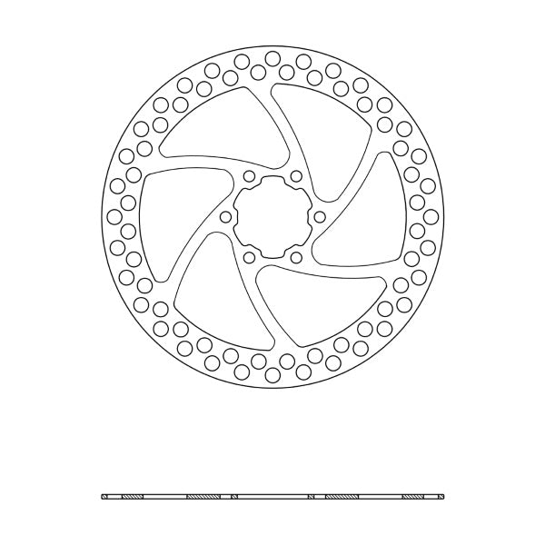 DISCO FRENO FERODO 6 FORI ROUNDED SPESSORE 1.8mm 160mm ARGENTO
