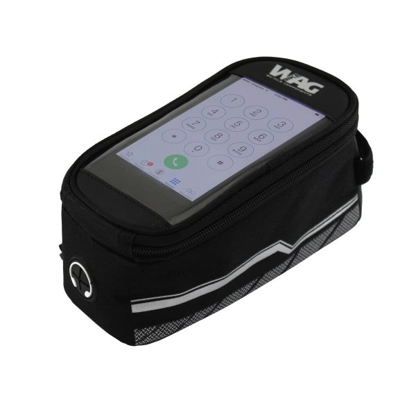 PORTACELLULARE WAG TUBO ORIZZONTALE TOP TUBE NERO TASCA INTERNA