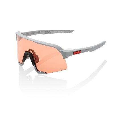 OCCHIALI 100%i S3 Soft Tact Stone Grey, HiPER Coral Lens