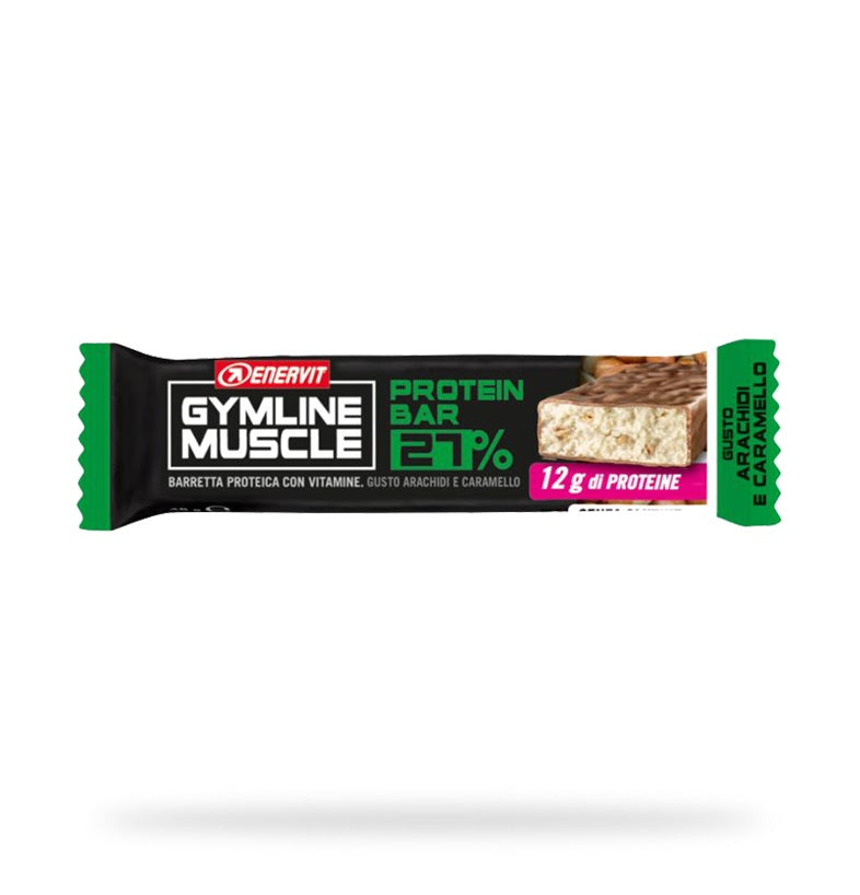 BARRETTA ENERVIT Gymline Protein Bar 27% Arachidi e Caramello (NON UTILIZZARE)