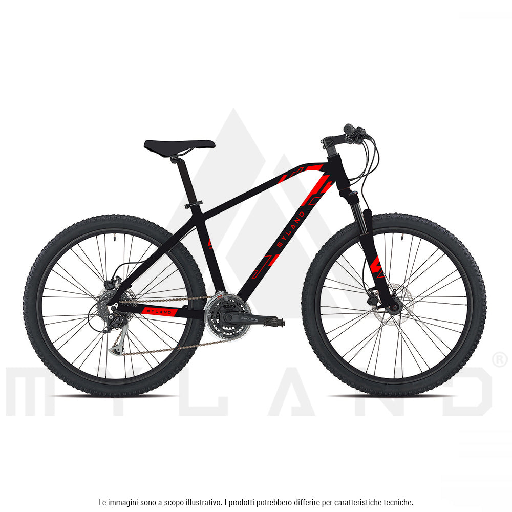BICICLETTA MYLAND, MTB 27,5" 27V, DISCO IDRAULICO, ALLUMINIO, NERA ALTURA