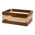 CESTINO BRN IN LEGNO VERSILIA MARRONE NATURALE RINFORZATO ##  BRN