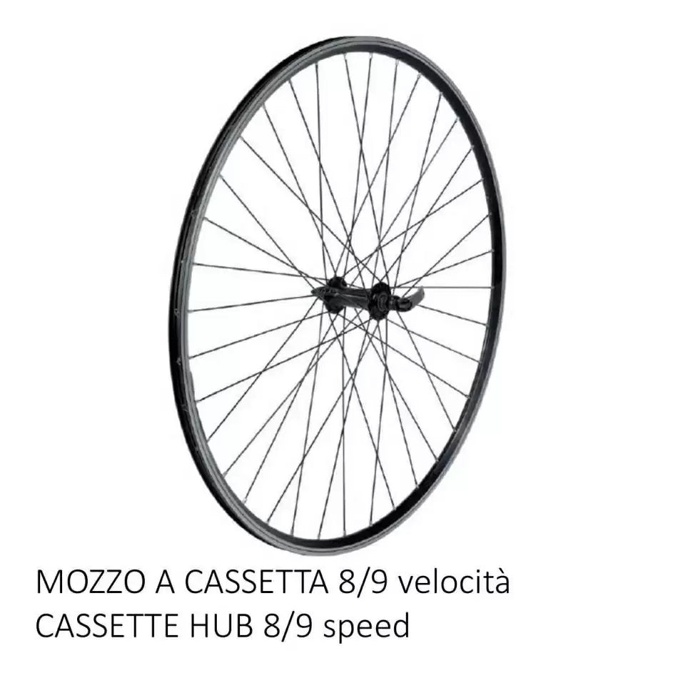 RUOTA BRN 28 CORSA NERA POSTERIORE A CASSETTA 8/9V