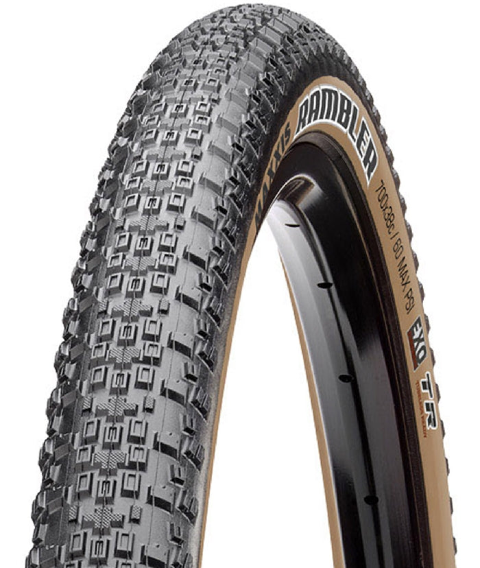 COPERTURA MAXXIS RAMBLER 700X38C EXO TR TANWALL NERO/PARA 60TPI PIEGHEVOLE