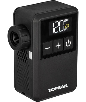 MINI POMPA ELETTRICA TOPEAK E-BOOSTER MINI CON MANOMETRO DIGITALE INTEGRATO 8 BAR/120 PSI ##  Topeak